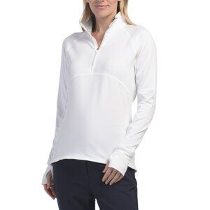 PUMA GOLF Bright White Uv Resistant Quarter Zip Gamer Jacket